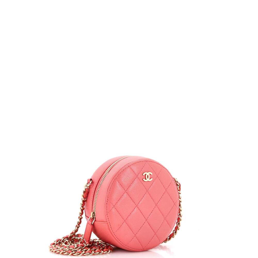 Chanel Round Clutch With Chain Quilted #241959C28B - Picture 3 of 7